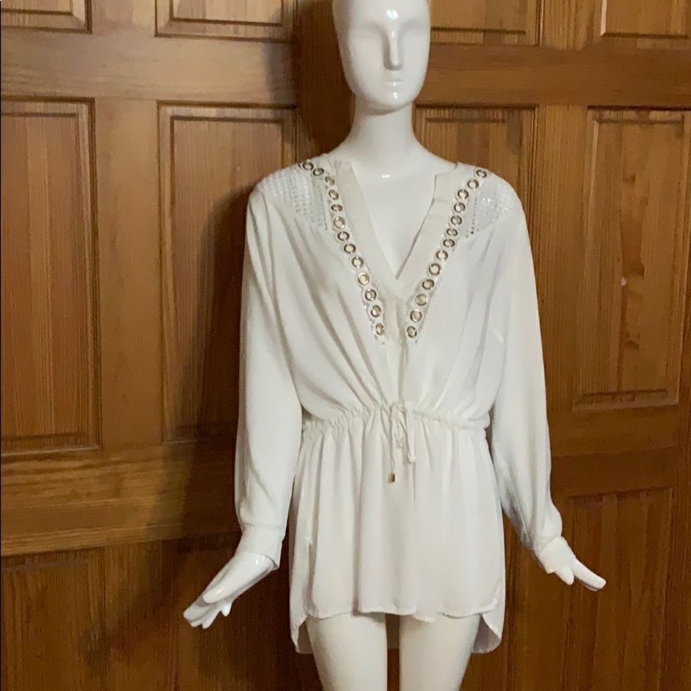 FTF plus size blouse swim cover